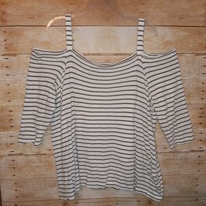 Lucky Brand Cold Shoulder Top, 2X